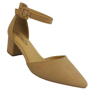 18147 - WOMEN'S DRESS/OFFICE LOW HEEL ANKLE STRAP SANDAL