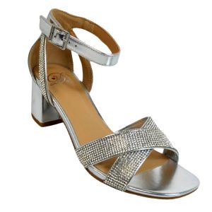 18151 - WOMENS DRESS LOW HEEL ANKLE STRAP SANDAL